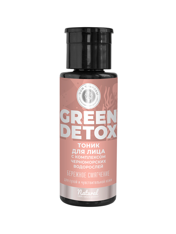 GREEN DETOX Тоник Бережное смягчение для сухой и чувствительной кожи с экстрактом водорослей